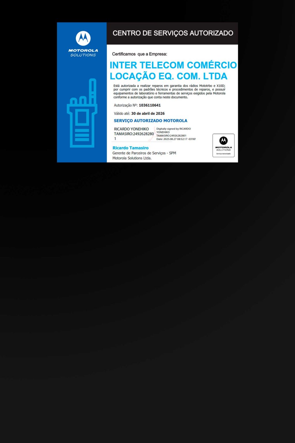 Inter Telecom – Rádios Profissionais